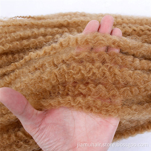 18 inch Afro Kinky Curly Crochet Hair Braids Wholesale synthetic ombre marley hair braid marley braids